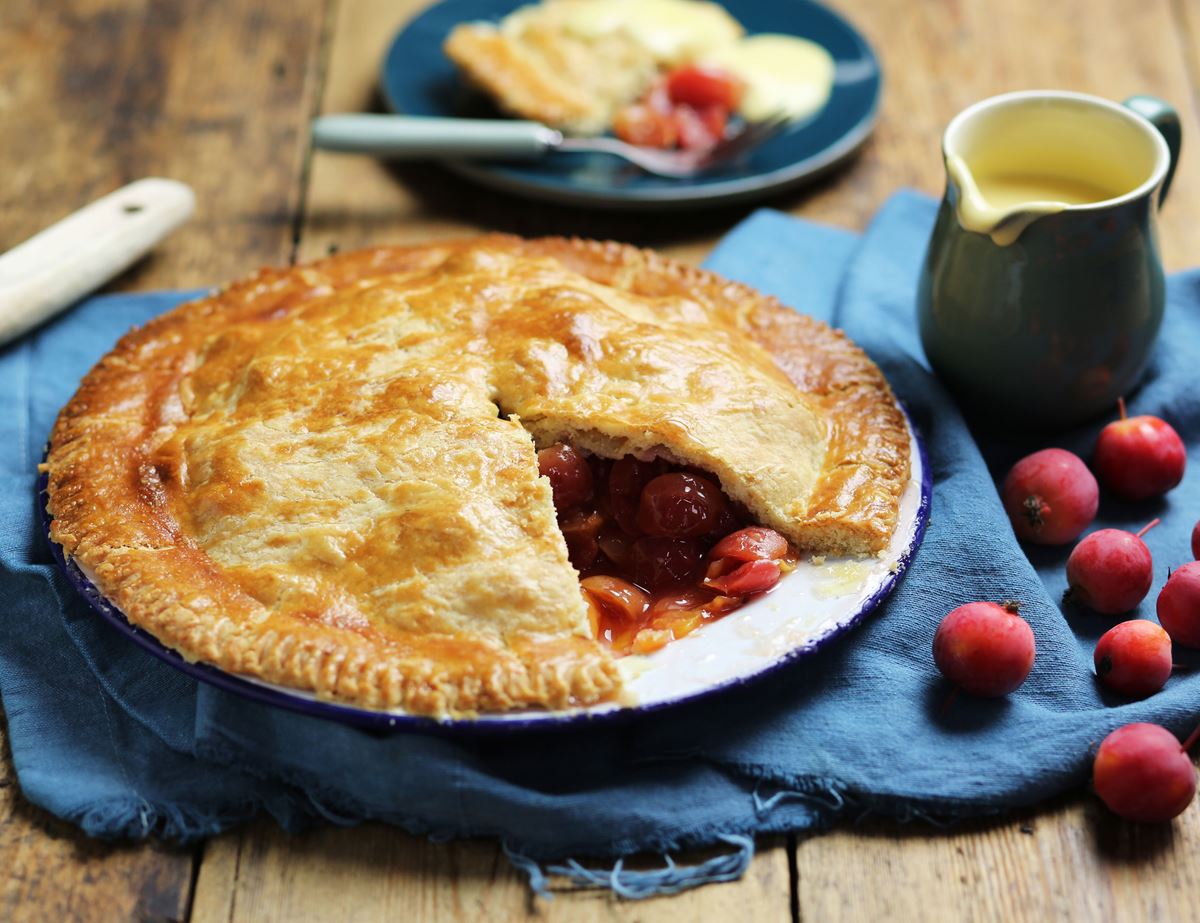 Rosy Crab Apple Pie