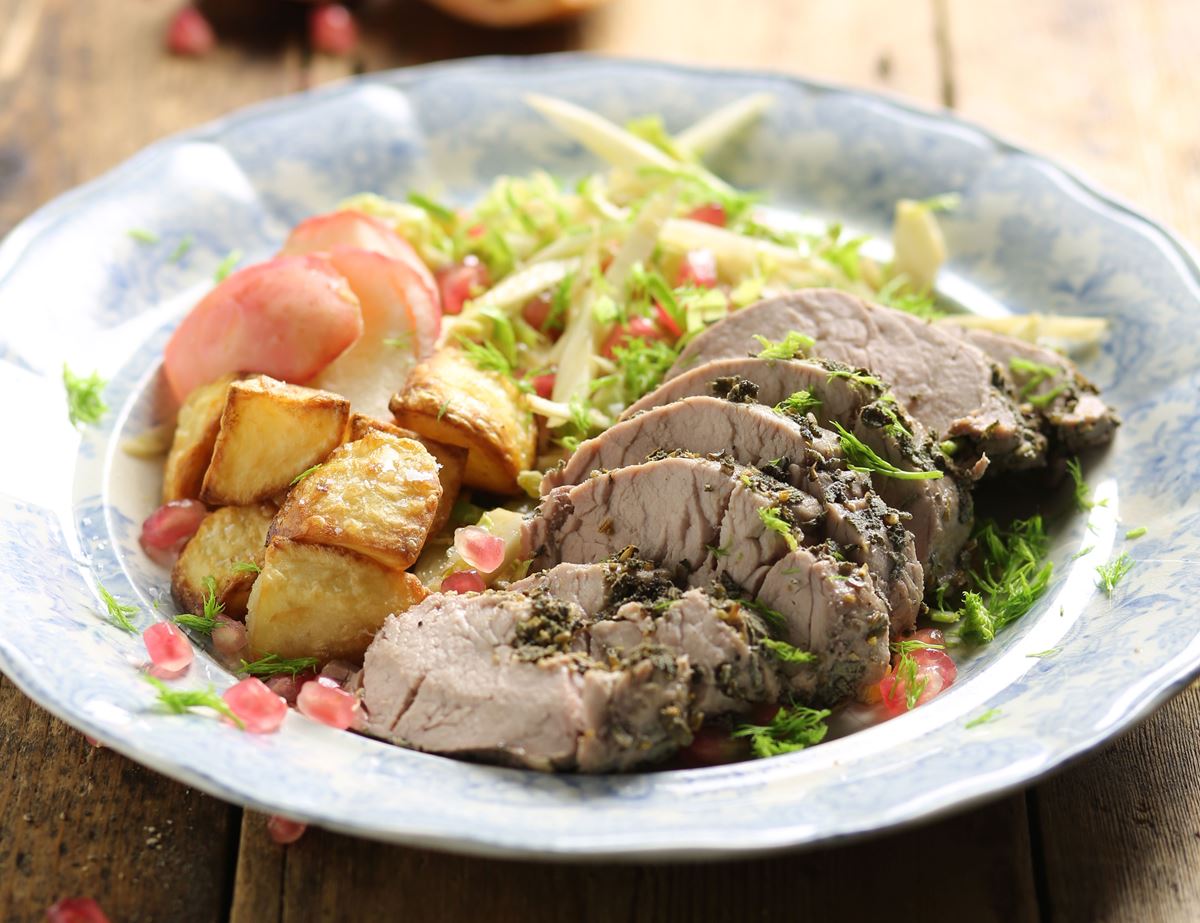 Fennel & Sage Roast Pork with Midwinter Slaw