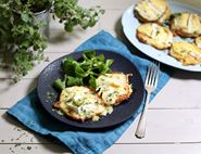 Carrot & Chilli Pancakes with Cenarth Briee