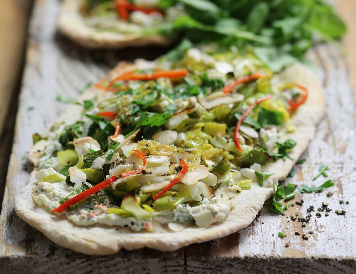 Speedy Lemon, Leek & Ricotta Pizzettes