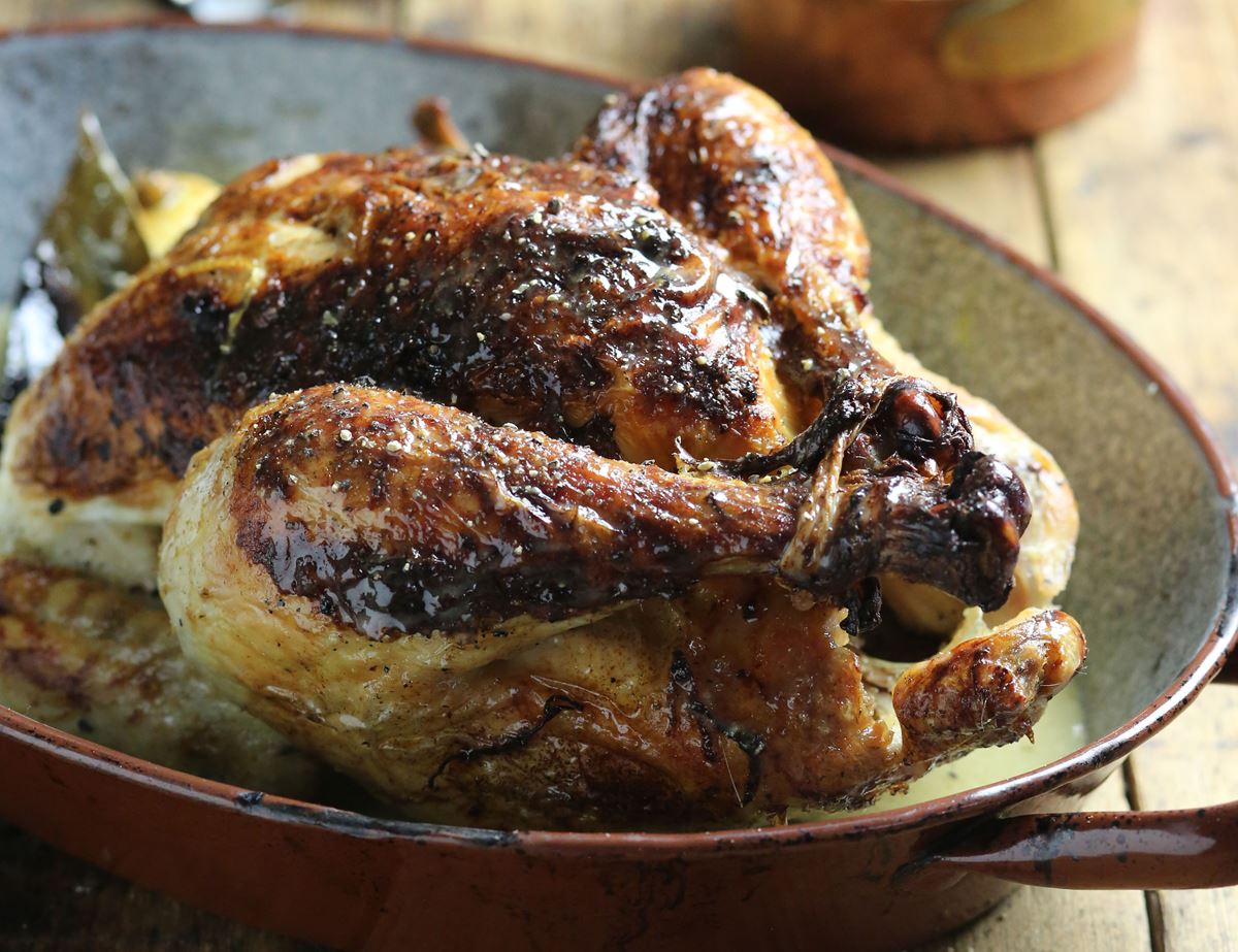 Pot Roasted Chicken with Bay & Cloves