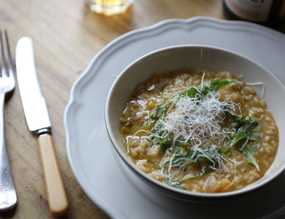 Sizzled Squash Risotto