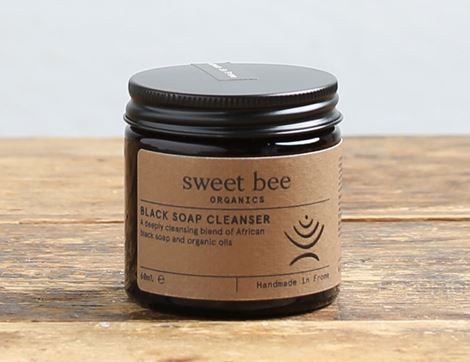 Sacred Skin African Black Soap Cleanser, Non-Organic, Sweet Bee Organics (60ml)