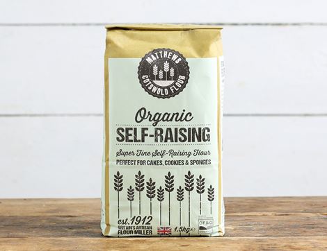 organic flour in a bag