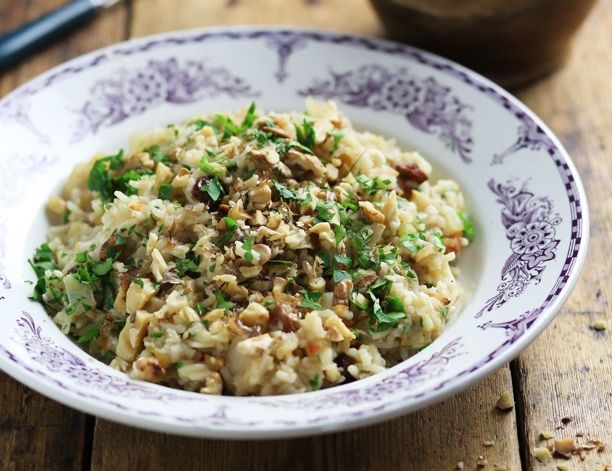 Melting Halloumi & Roast Walnut Pilaf