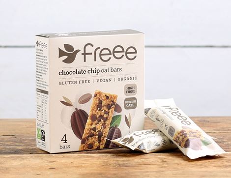 Chocolate Chip Oat Bars, Organic, Doves Farm (140g, pack of 4)