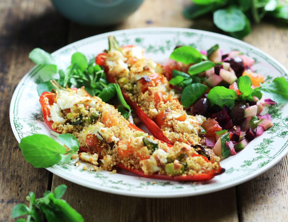 Feta & Couscous Stuffed Peppers