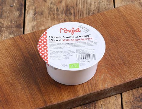 Vanilla Dessert With Strawberries, Organic, Morgiel (130g)