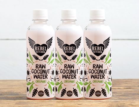 Raw Coconut Water, Organic, Rebel Kitchen (3 x 330ml)