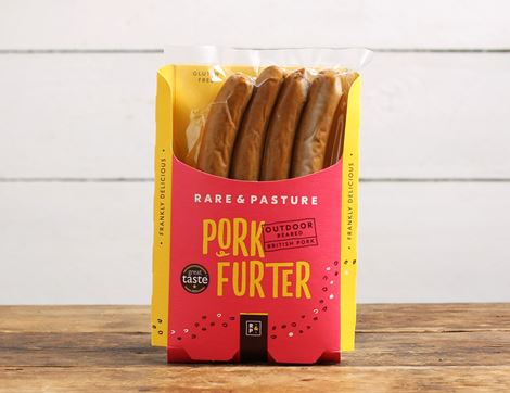Pork Frankfurters, Non-Organic, Rare & Pasture (240g, pack of 4)