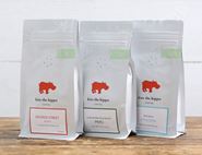 Taster Pack Whole Bean Coffee, Organic, Kiss the Hippo (3 x 250g)