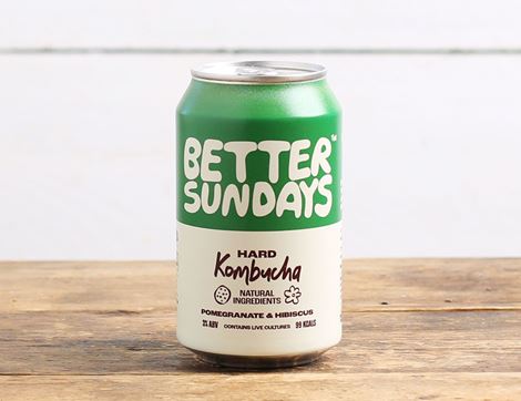 Pomegranate & Hibiscus Hard Kombucha, Non-Organic, Better Sundays (330ml)