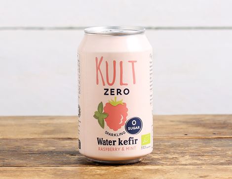 Raspberry & Mint Water Kefir, Zero Sugar, Organic, Kult (330ml)