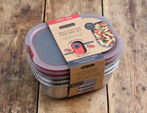 Meal Prep Multifunction Box, Set of 3, Microwave Safe (Medium)