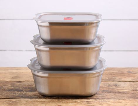 Meal Prep Multifunction Box Set of 3, Microwave Safe (Mixed)