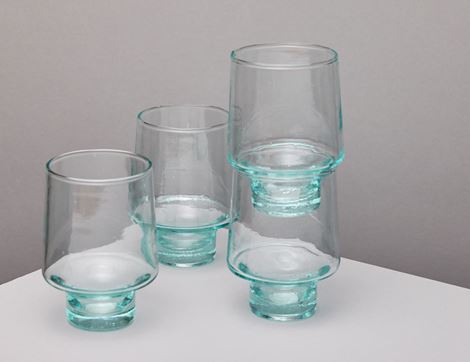 Clear Tall Wine Glass, The Atlas Works (240ml each, set of 4)