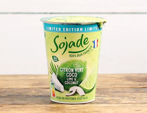 Limited Edition Coconut & Lime Soya Yogurt Alternative, Organic, Sojade (400g)
