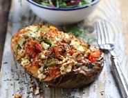 Roast Vegetable & Feta Stuffed Squash