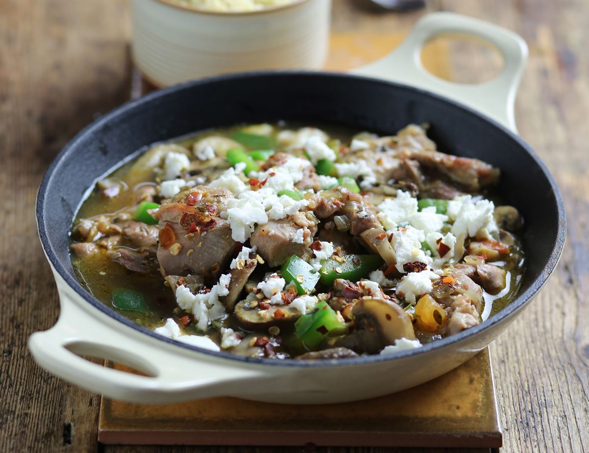 Turkish Chicken Casserole with Feta & Mint