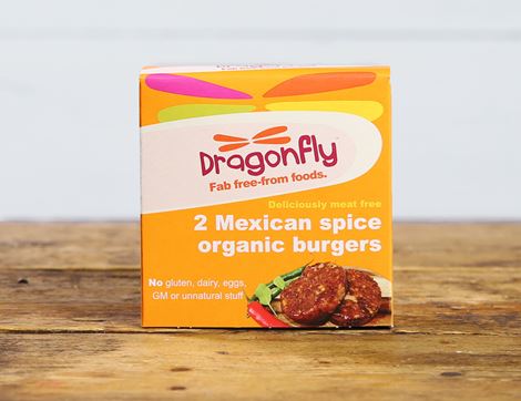 Mexican Spice Burgers, Organic, Dragonfly (2 x 100g)