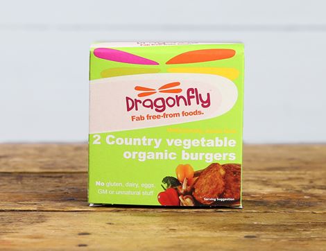 Country Vegetable Burger, Organic, Dragonfly (2 x 100g)