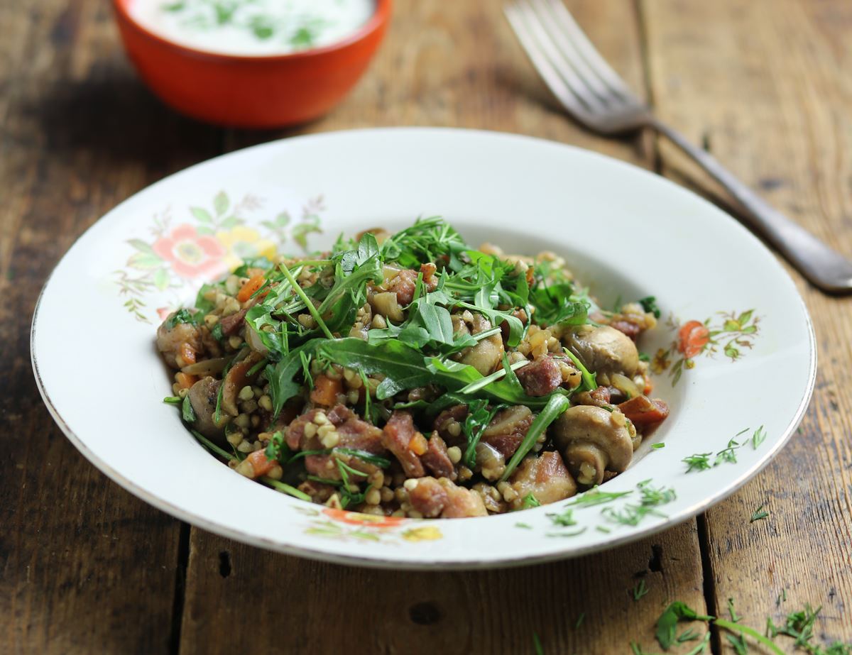 Polish Bacon & Mushroom Buckwheat Bowl