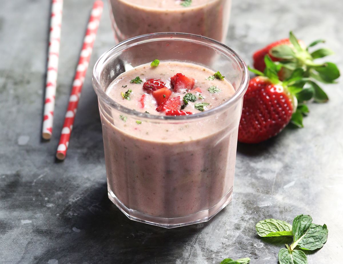 Minted Strawberry Smoothie