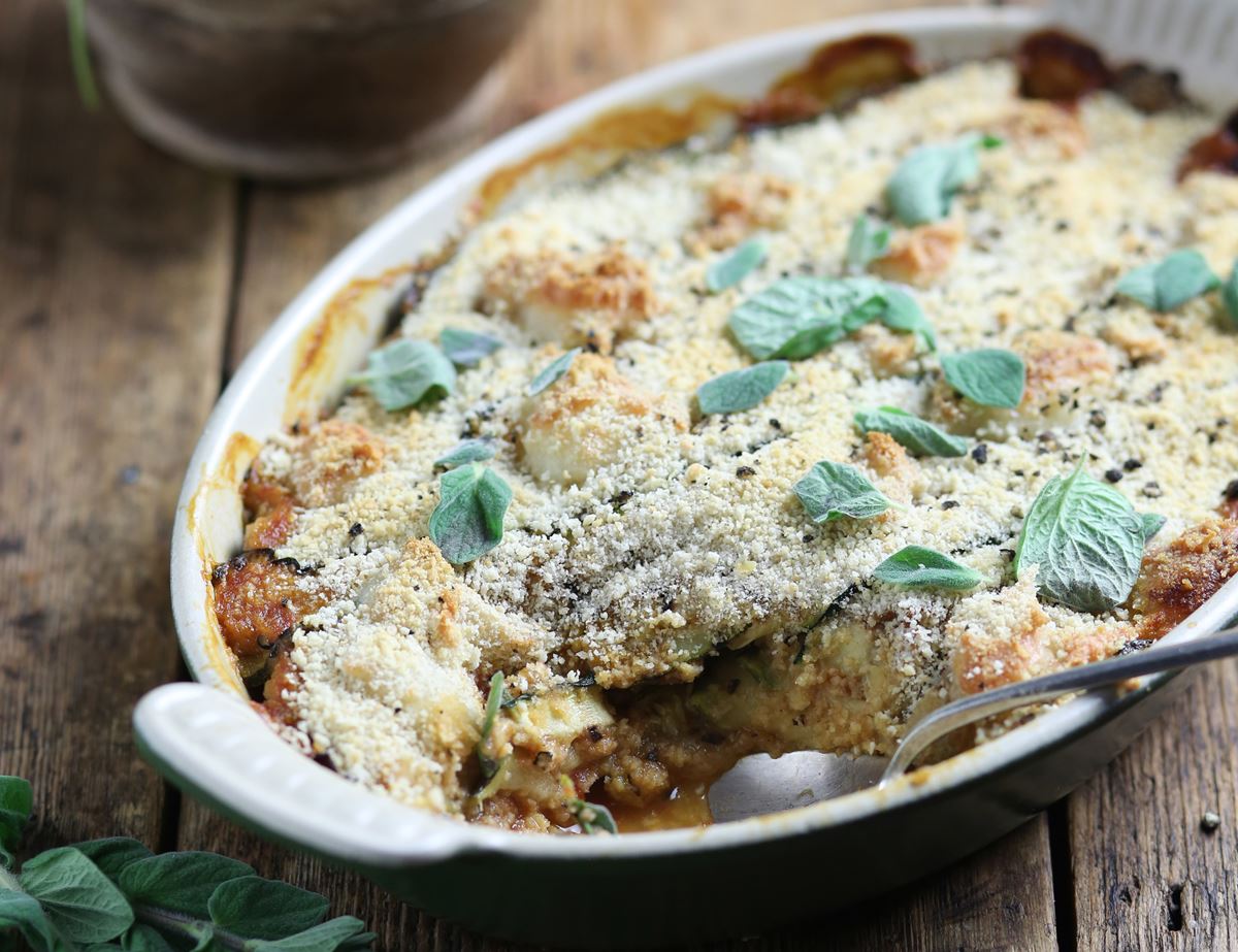 Courgette & Mozzarella Gratin