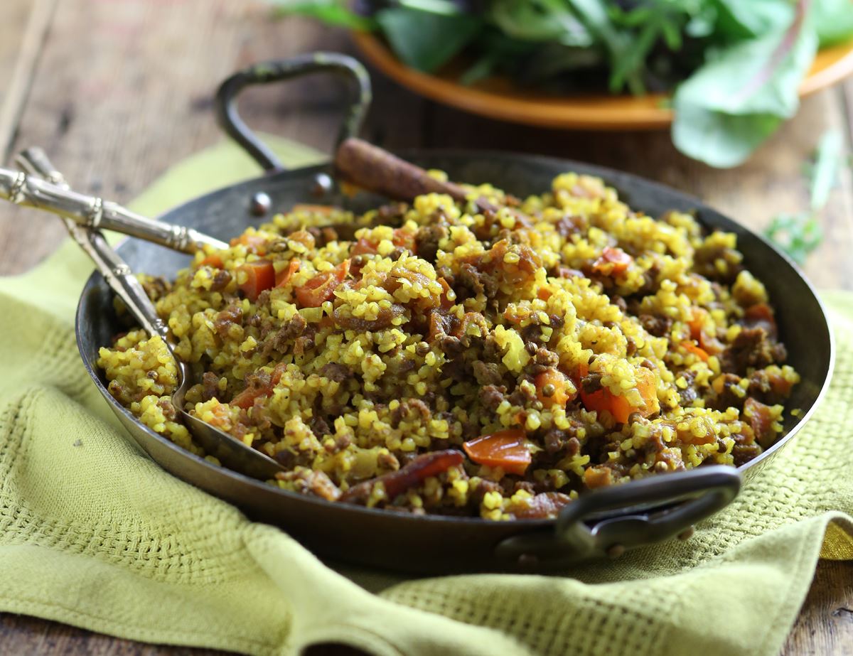 Spiced Beef Pilaf