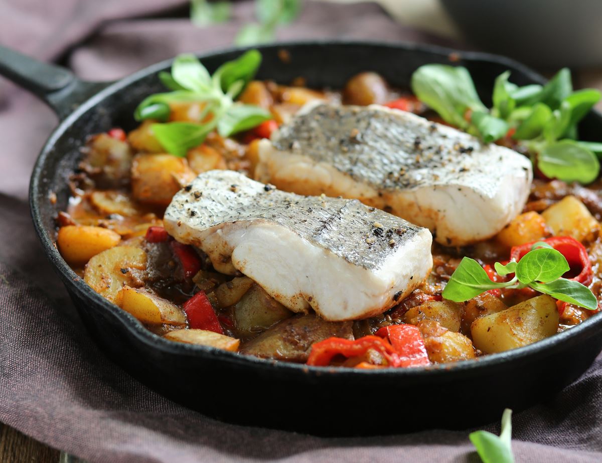 Spiced Hake, Pepper & Potato One Pot