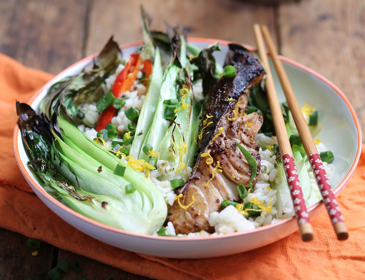 Tamarind Glazed Cod with Sticky Coconut Rice