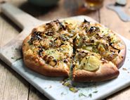 Green Garlic, New Potato & Gorgonzola Pizza Bianco