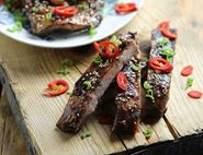 Sticky Sesame BBQ Ribs