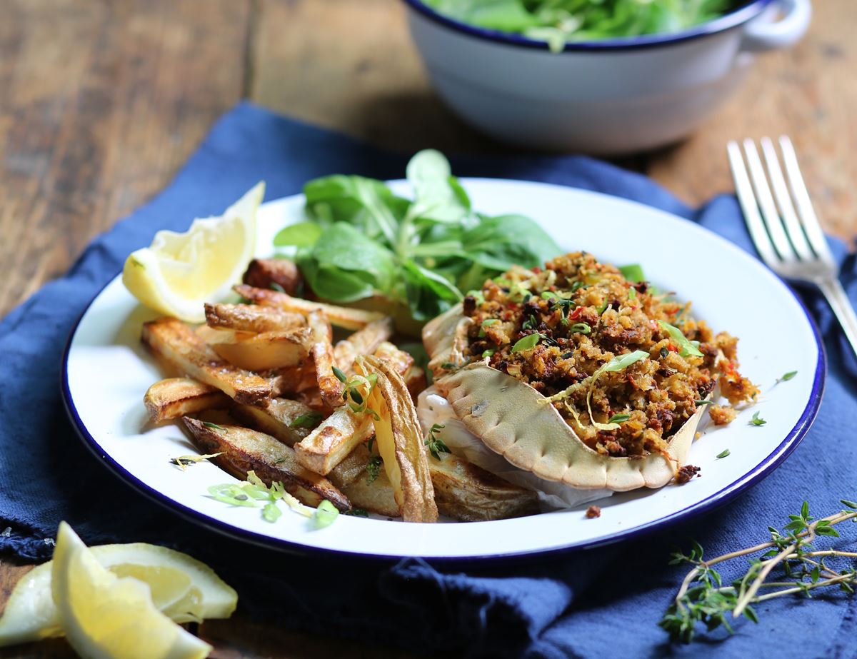 Creole Stuffed Crabs & Chips