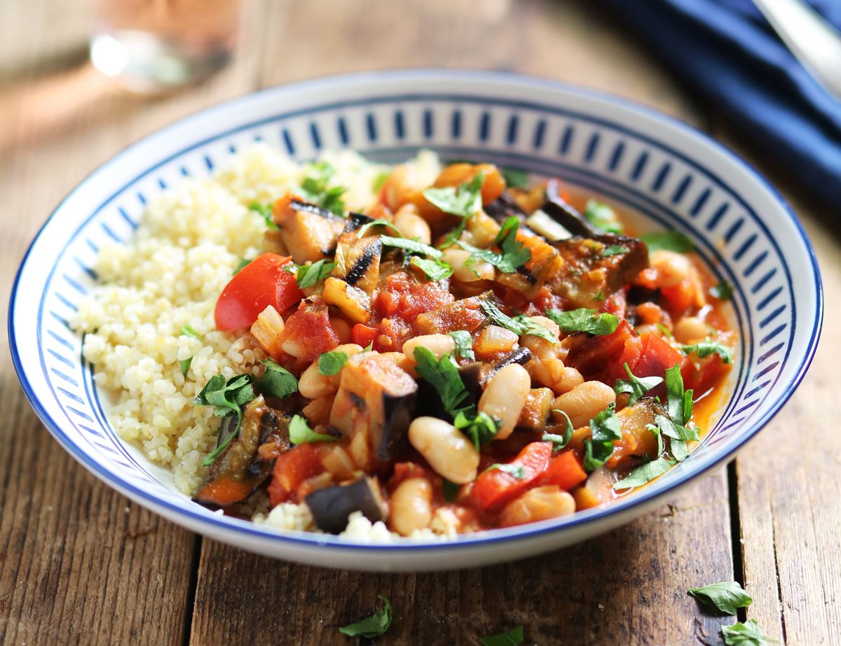 Turkish Aubergine & Bean Stew