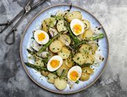 Asparagus & New Potato Salad with Soft Boiled Eggs