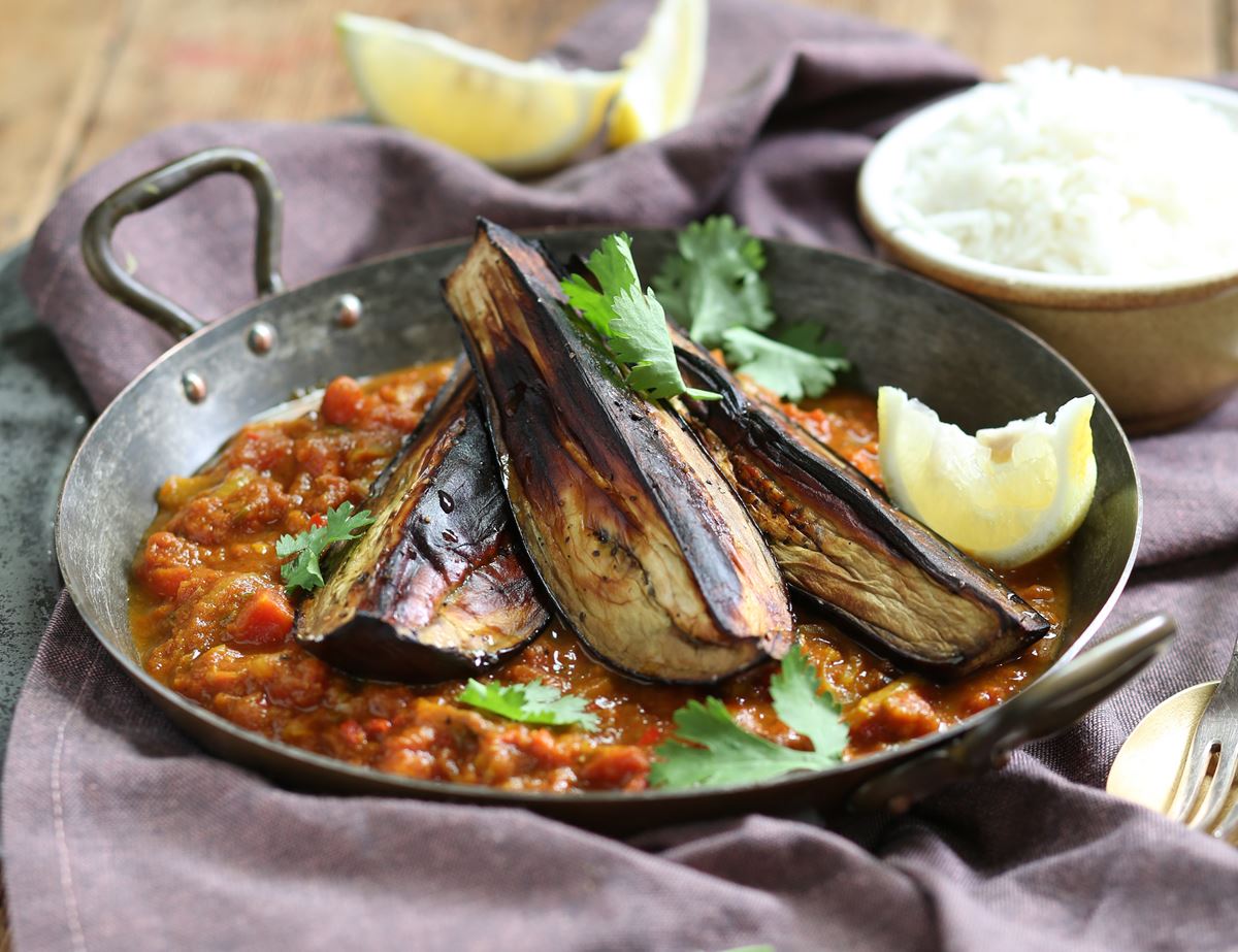 Speedy Roast Aubergine Jalfrezi