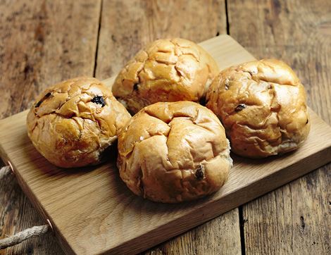 Spiced Buns, Organic,  Authentic Bread Co. (pack of 4)