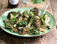 Crispy Garlic Broccoli with Sesame Fried Rice