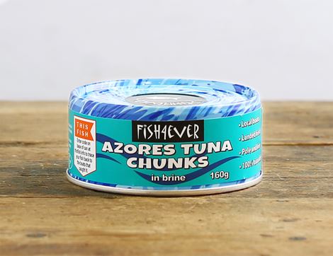 Wild Azores Tuna Chunks in Brine, Fish4Ever (160g)