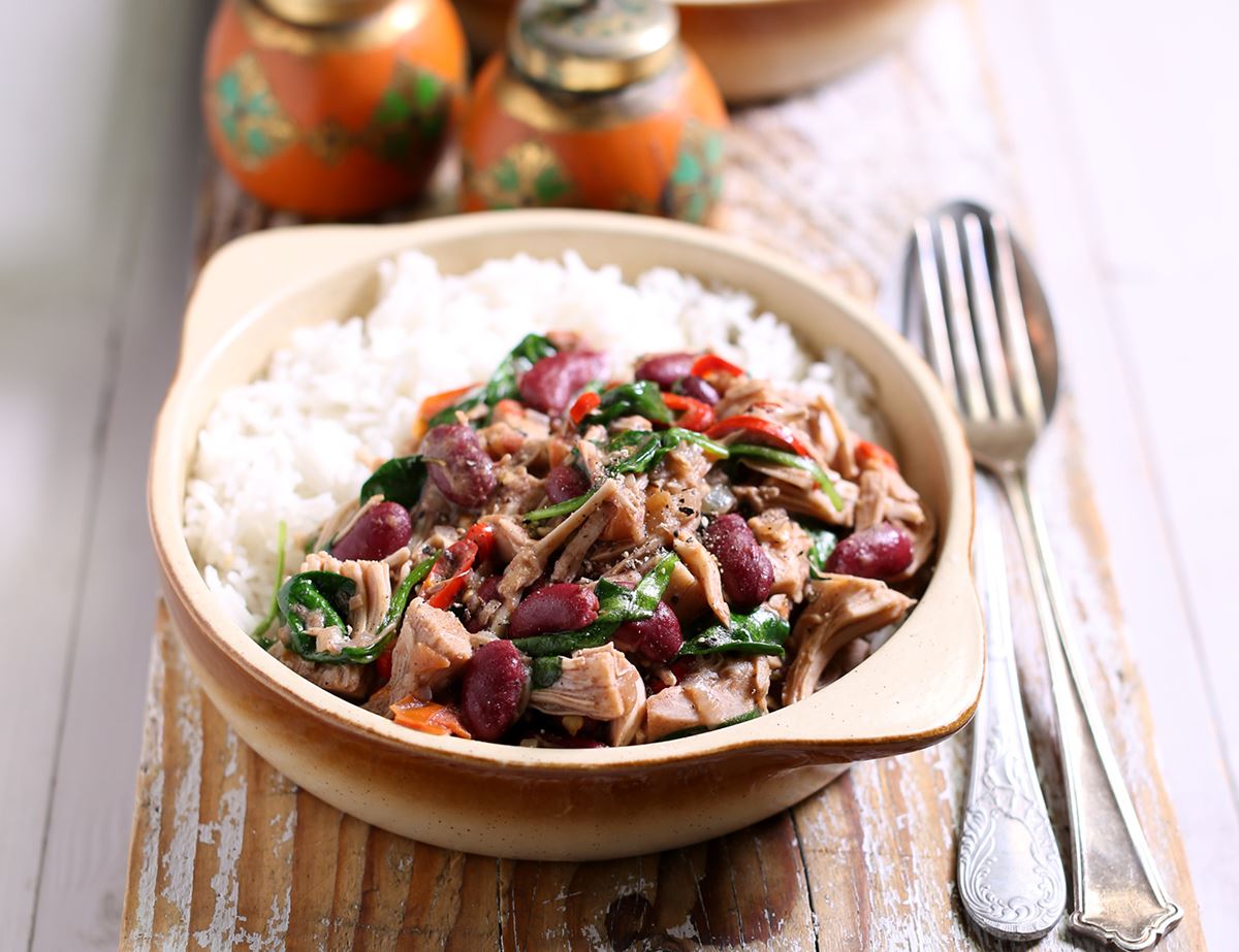 Jamaican Jerk Jackfruit & Beans with Rice