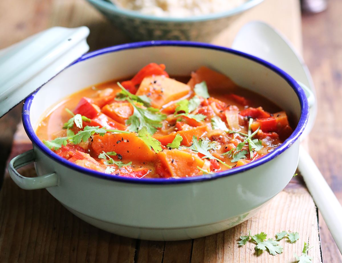 Senegalese Sweet Potato & Peanut Mafe with Couscous