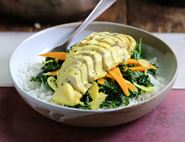 Speedy Turmeric & Coconut Poached Chicken with Rice