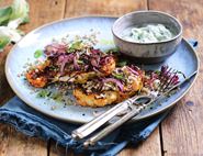 Crispy Fried Cauliflower Steaks with Tzatziki