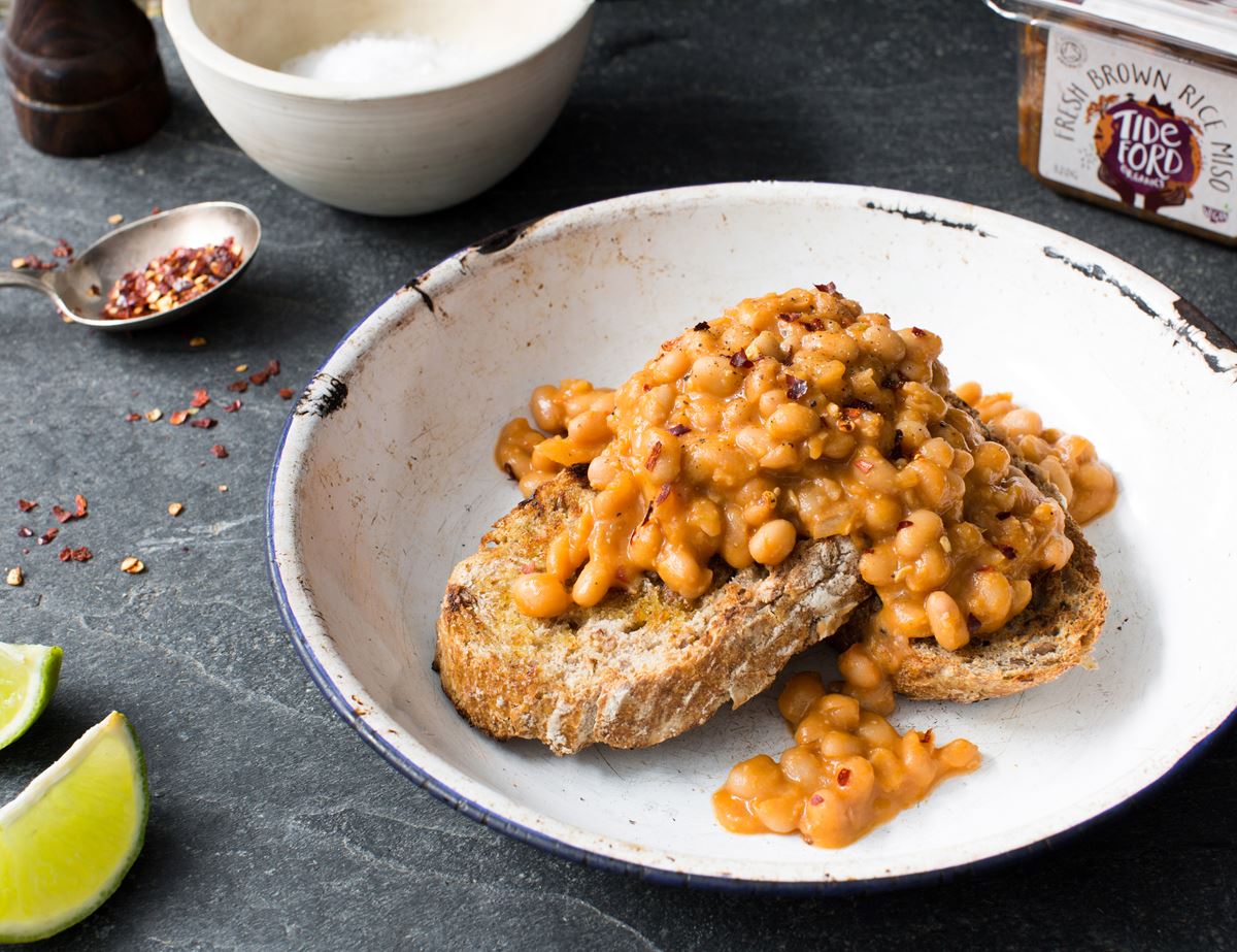 Miso Baked Beans with Chilli & Lime 