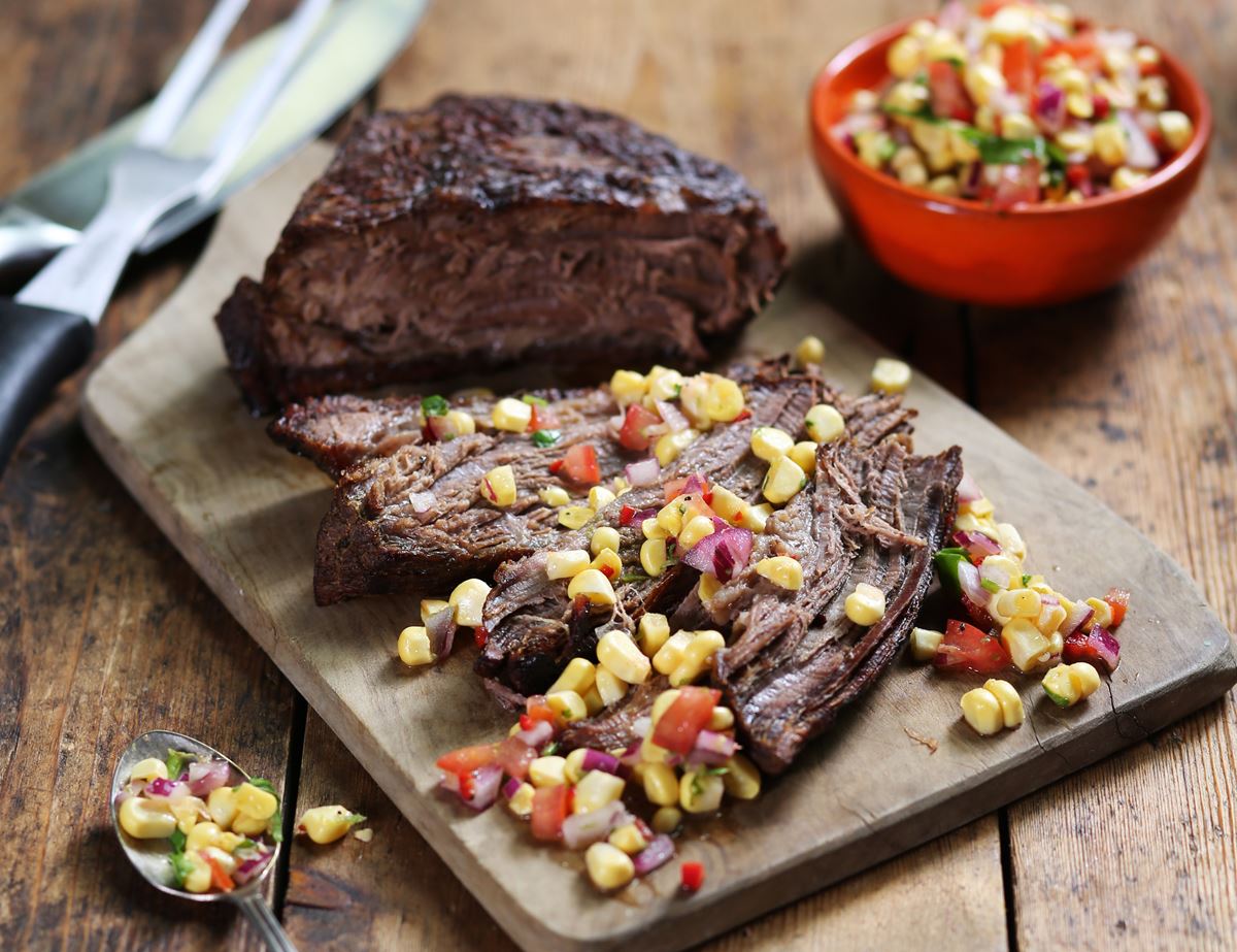 Smoky Brisket with Mexican Sweetcorn Salsa