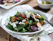 Rainbow Beetroot, Walnut & Sheep's Cheese Salad