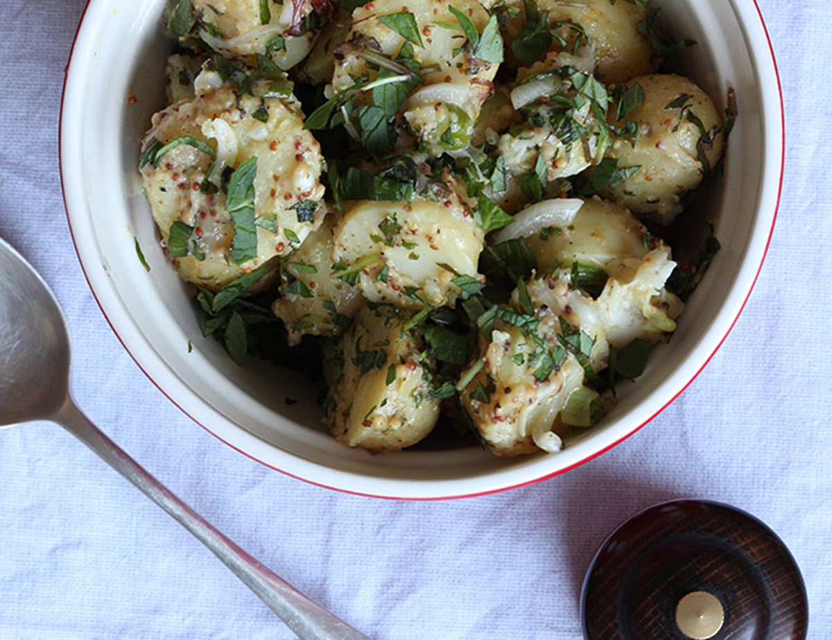 Snap Pea & Potato Salad with Mint and Honey Recipe