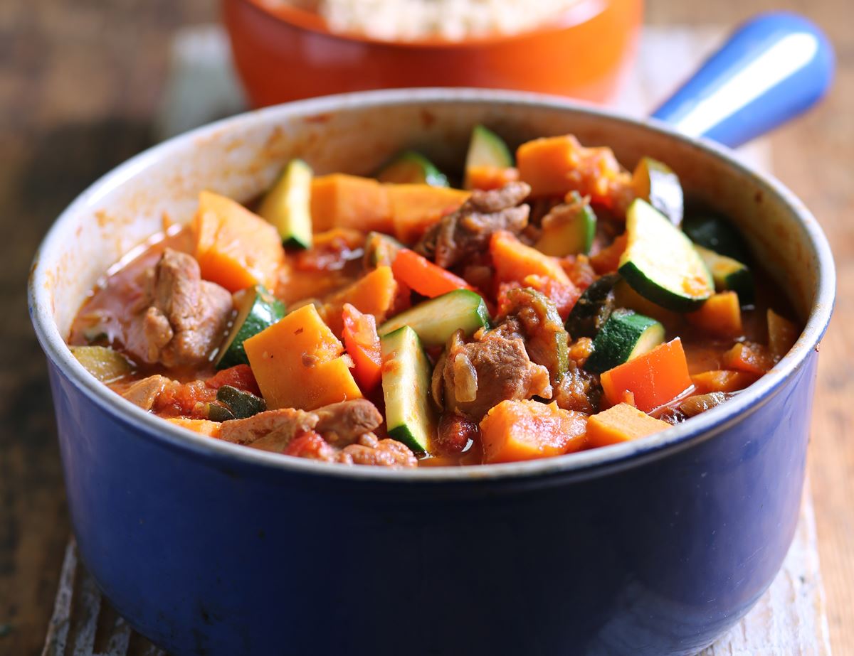Moroccan Chicken, Apricot & Vegetable Stew
