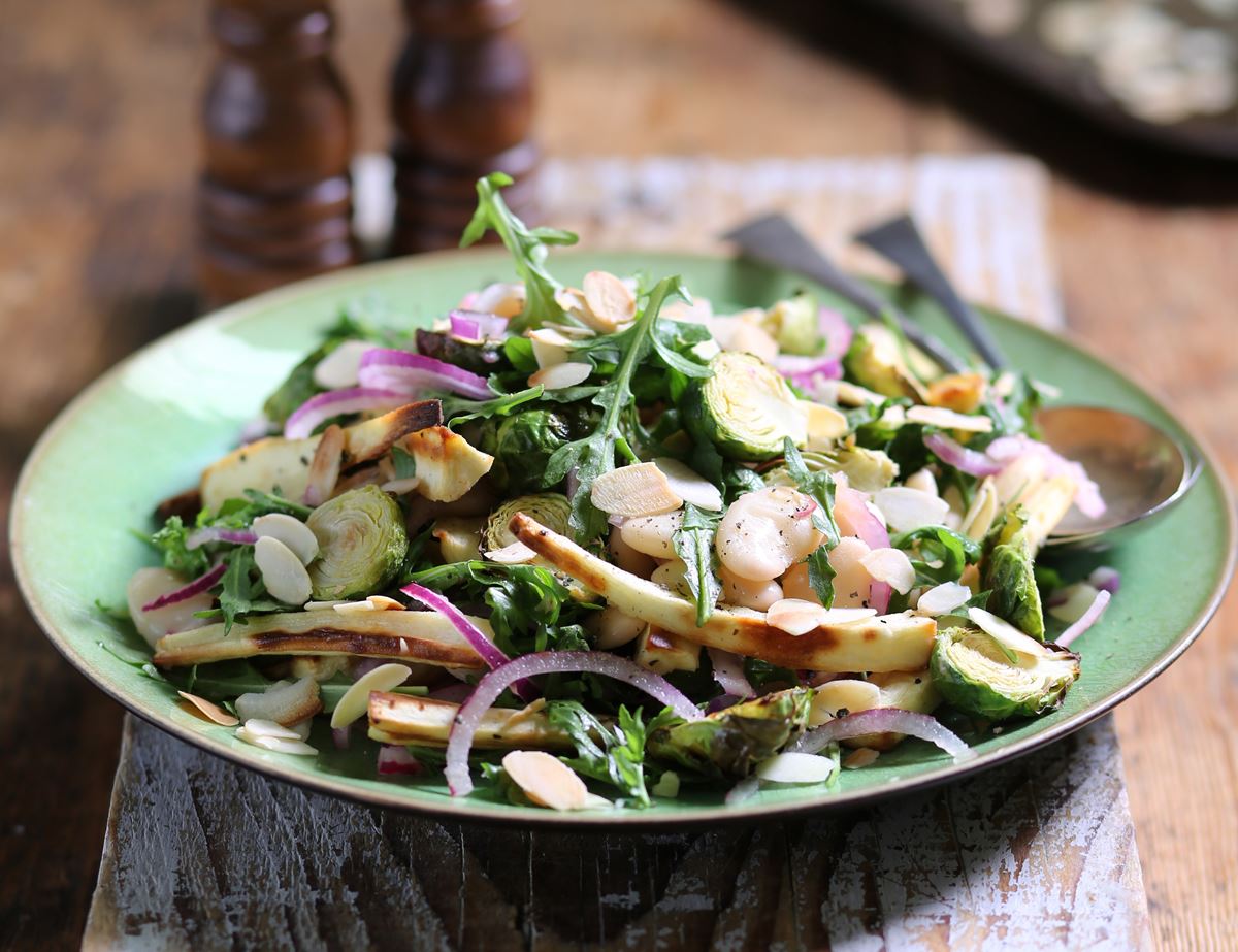 Italian Roasted Sprout & Parsnip Salad